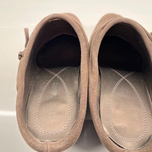 Size 7 brown open heeled clog booties - Picture 6 of 6